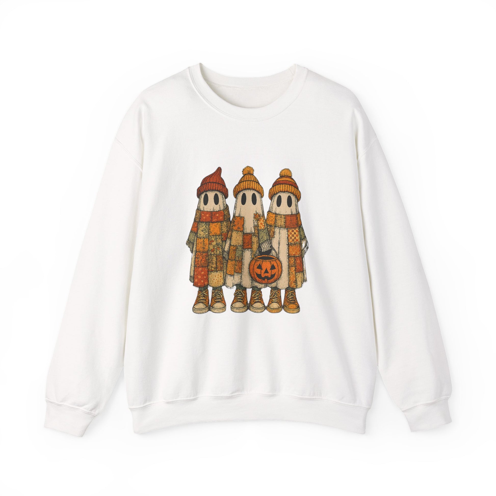 Halloween Ghost Trio Sweatshirt, Cute Fall Outfits, Spooky Season - PopCultureByDesign36