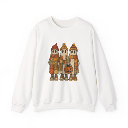 Halloween Ghost Trio Sweatshirt, Cute Fall Outfits, Spooky Season - PopCultureByDesign36