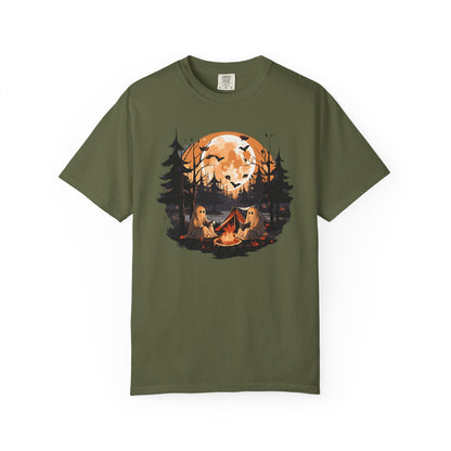 Cute Ghost Shirt, ghost reading Shirt, Cute campfire ghost - PopCultureByDesign36
