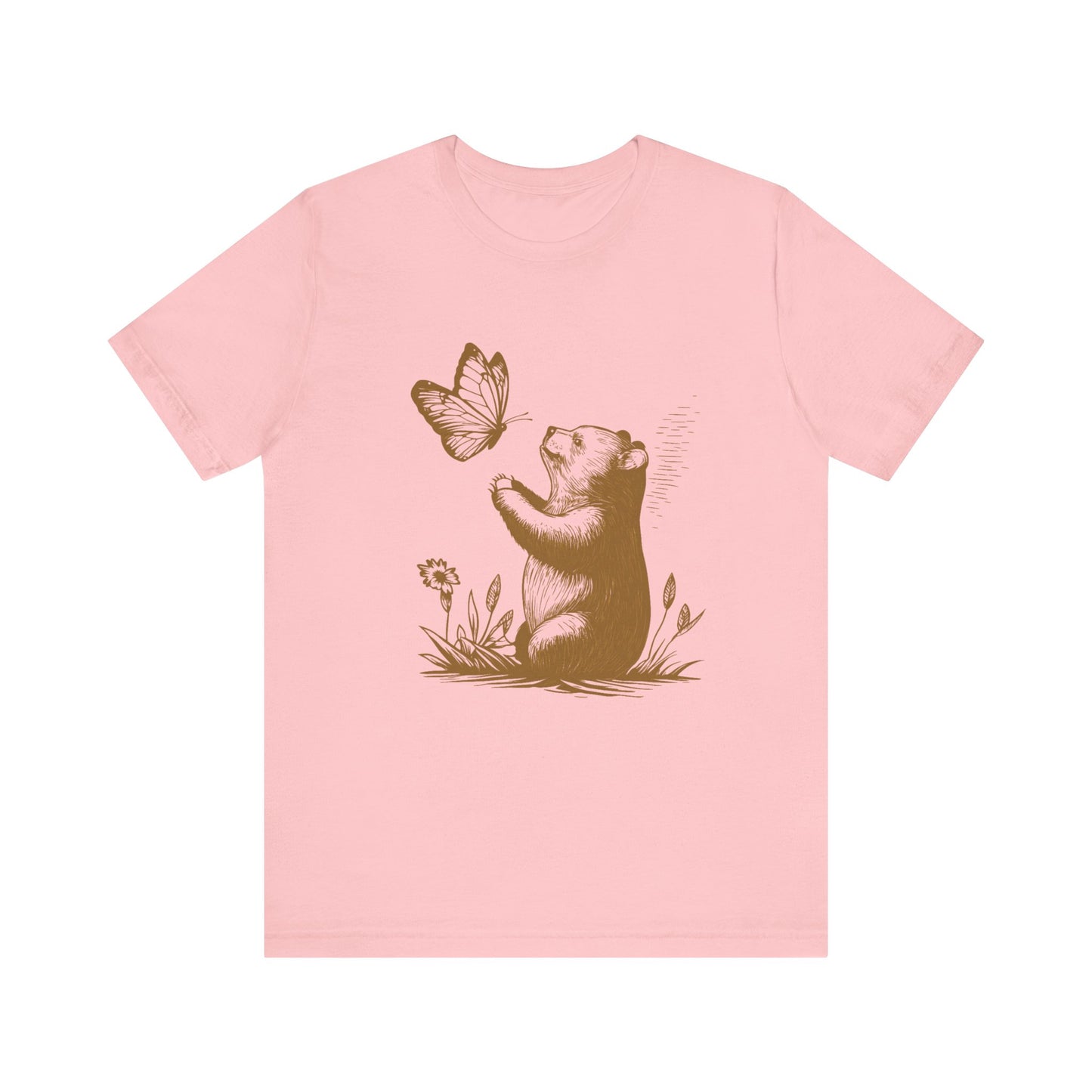 Bear Butterfly Shirt,Vintage Retro Bear Shirt, Cute Butterfly Tshirt - PopCultureByDesign36