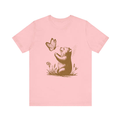 Bear Butterfly Shirt,Vintage Retro Bear Shirt, Cute Butterfly Tshirt - PopCultureByDesign36