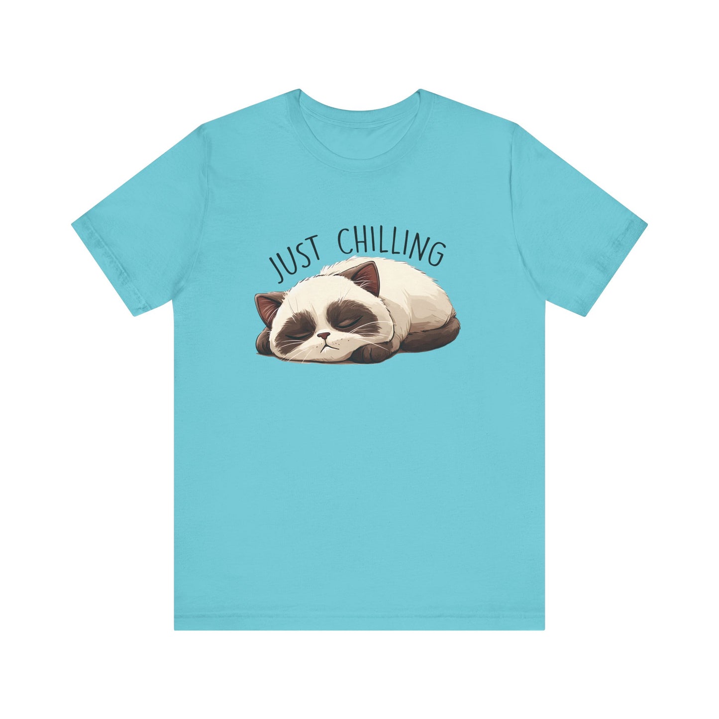 Just Chilling, Lazy Cat Shirt, Cute Cat Shirt, Cat Lover Gift, Funny Cat Shirt - PopCultureByDesign36