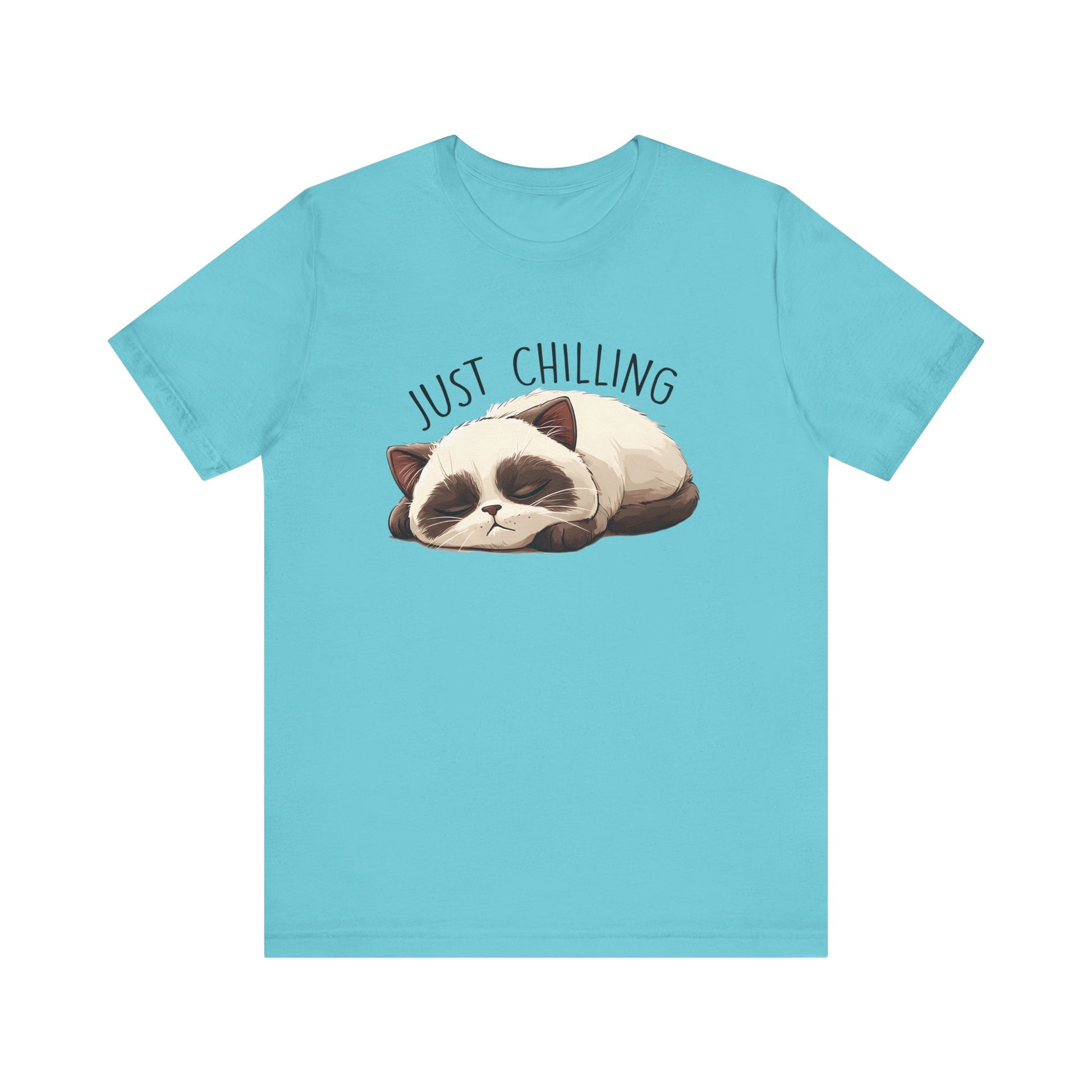 Just Chilling, Lazy Cat Shirt, Cute Cat Shirt, Cat Lover Gift, Funny Cat Shirt - PopCultureByDesign36