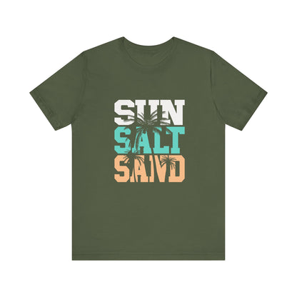 Sun Salt Sand Beach Shirt, Summer Ocean Vacation T-Shirt, Coastal Surf Lover Gift - PopCultureByDesign36