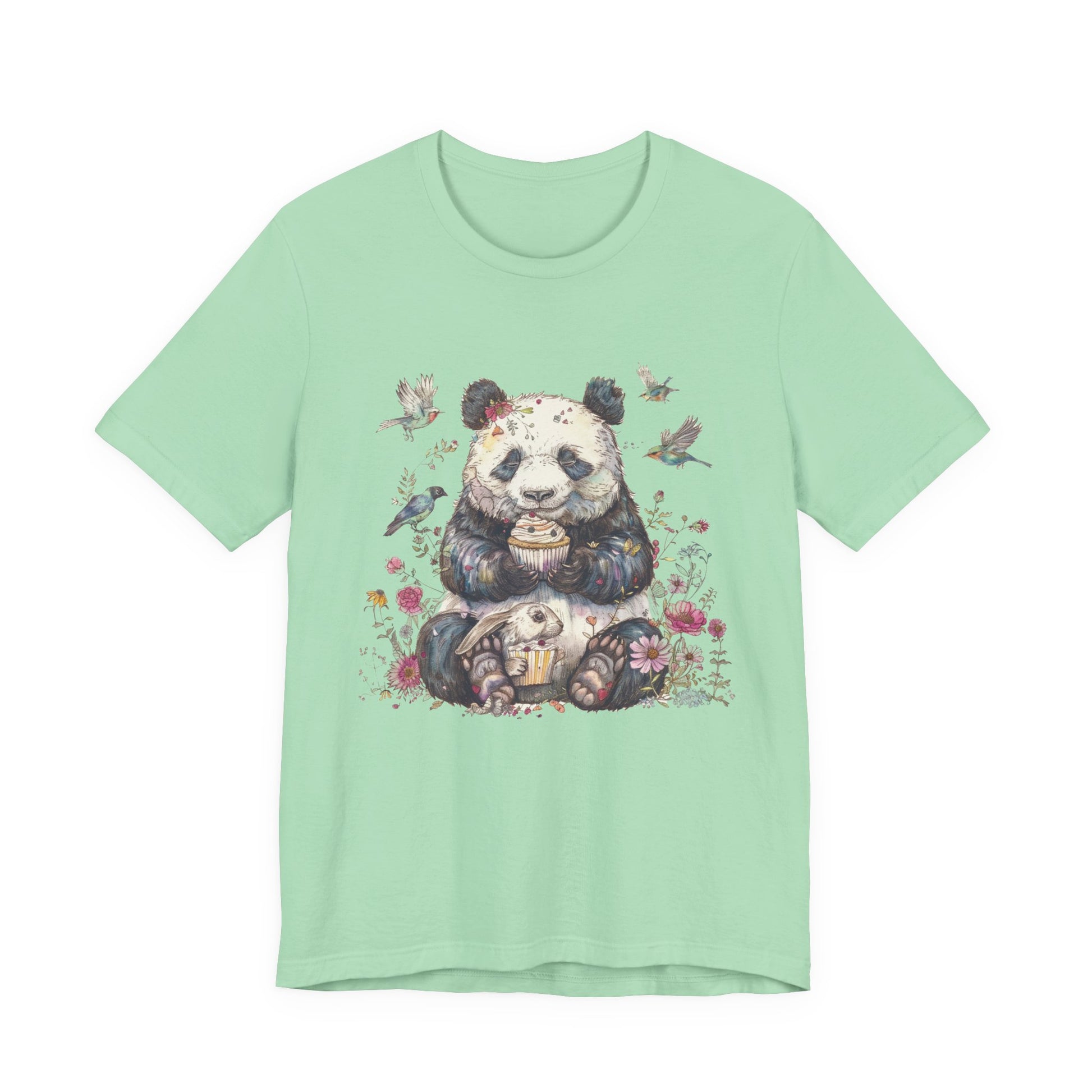Cute Panda Eating Cupcake Shirt, Panda Tshirt Girls, Panda Lover Shirt - PopCultureByDesign36