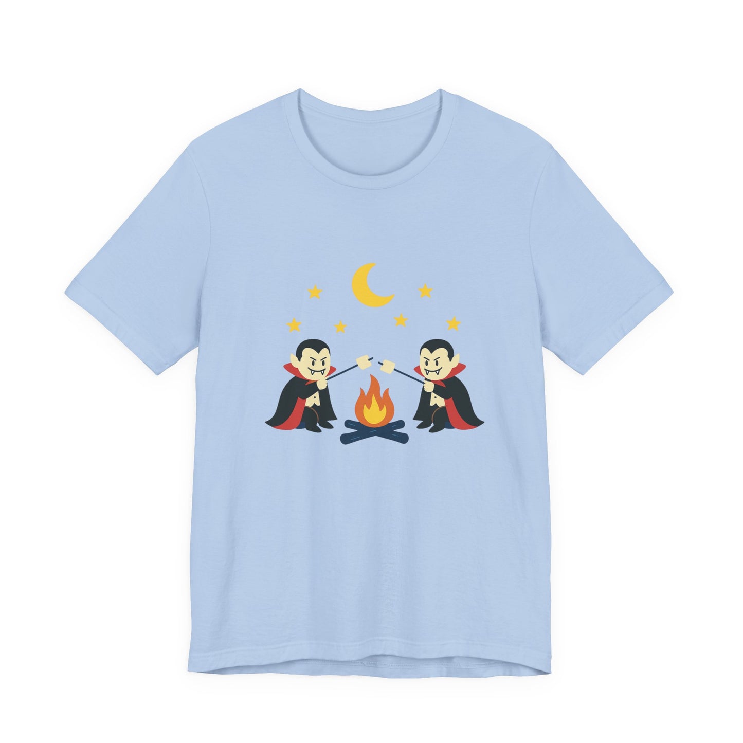 Camping Dracula Tee, Halloween Shirt, Spooky Camping Top - PopCultureByDesign36