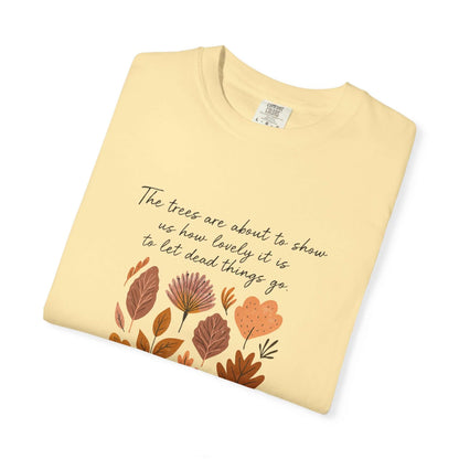 Boho Poem Fall Leaves T-shirt, Fall Shirt, Unisex Fall Top