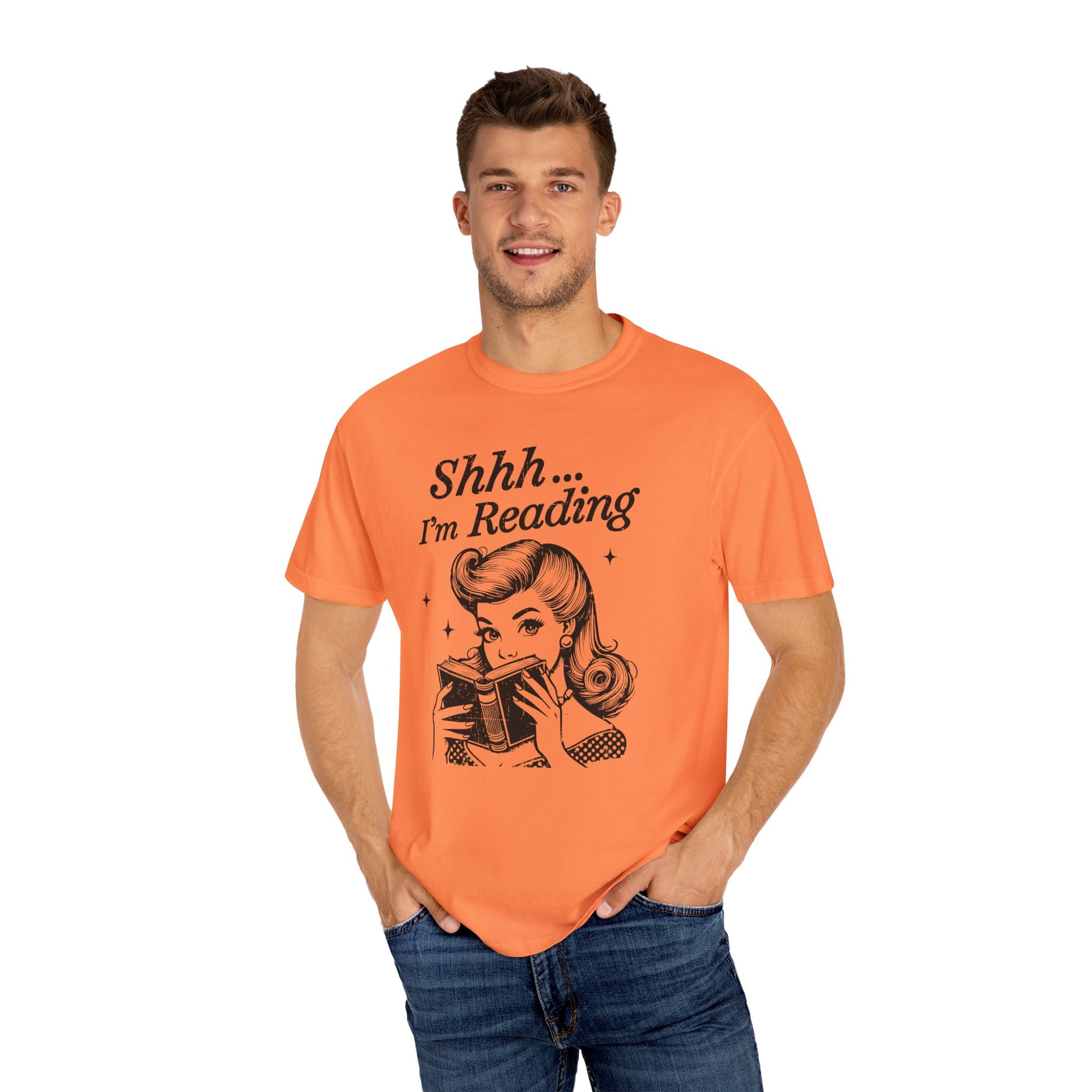 Shh I'm reading Comfort Colors® Unisex T-shirt, Book Lover Tee - PopCultureByDesign36