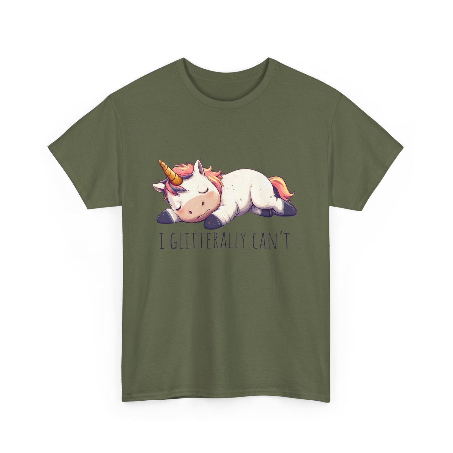 I glitterly can't, cute unicorn shirt, lazy unicorn shirt, funny unicorn shirt - PopCultureByDesign36