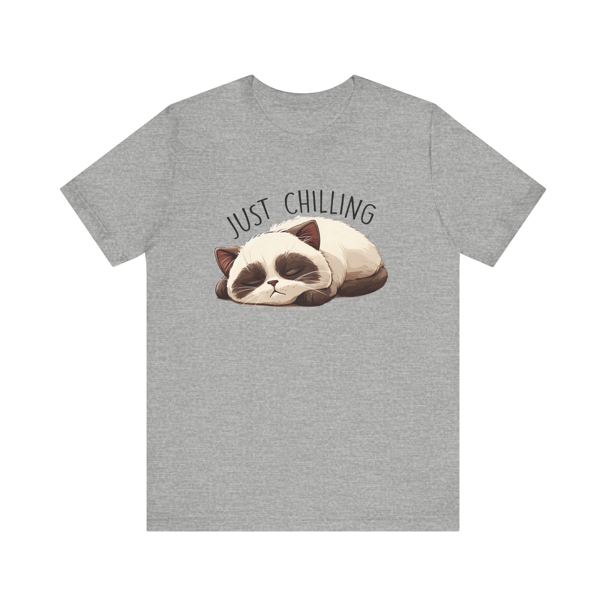 Just Chilling, Lazy Cat Shirt, Cute Cat Shirt, Cat Lover Gift, Funny Cat Shirt - PopCultureByDesign36