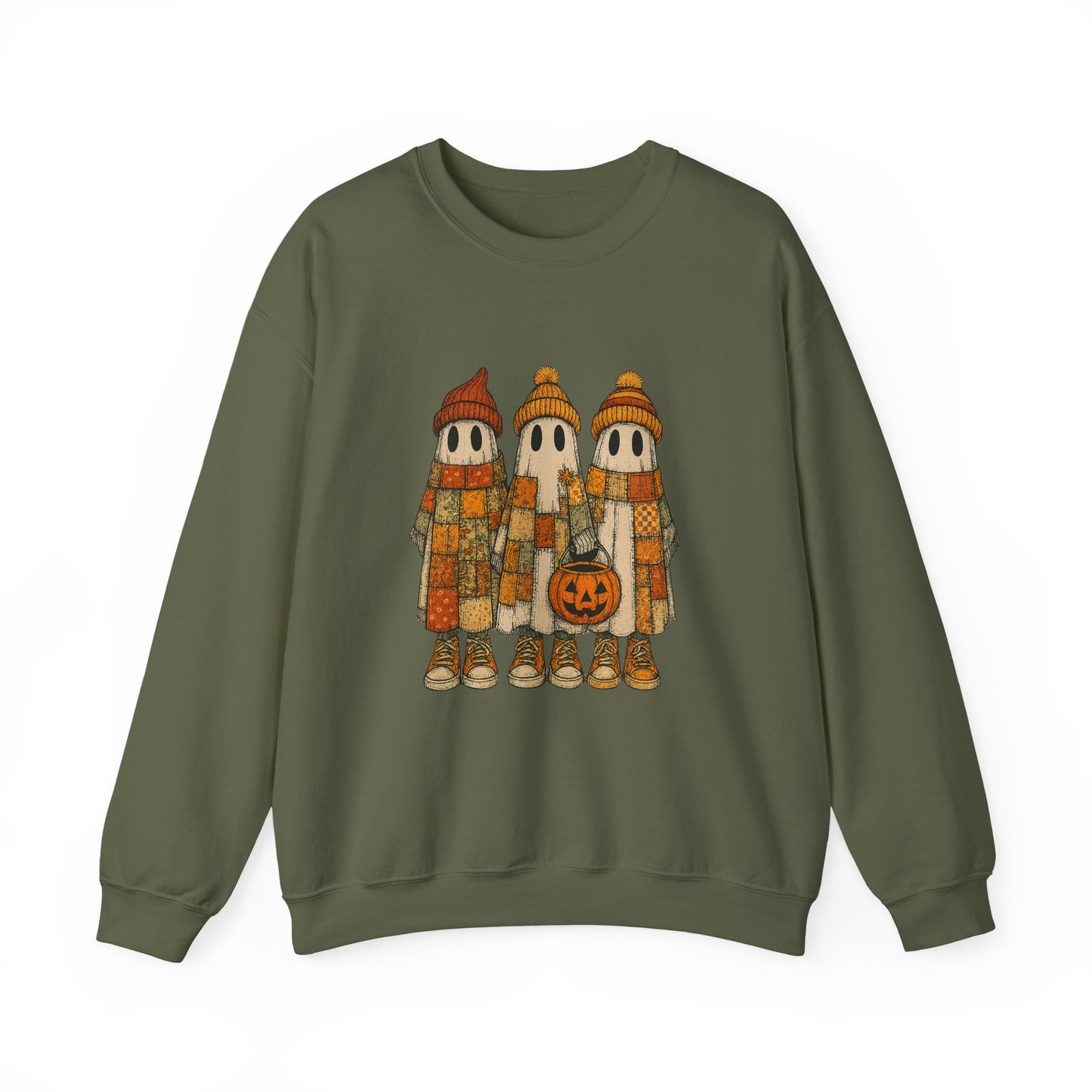 Halloween Ghost Trio Sweatshirt, Cute Fall Outfits, Spooky Season - PopCultureByDesign36