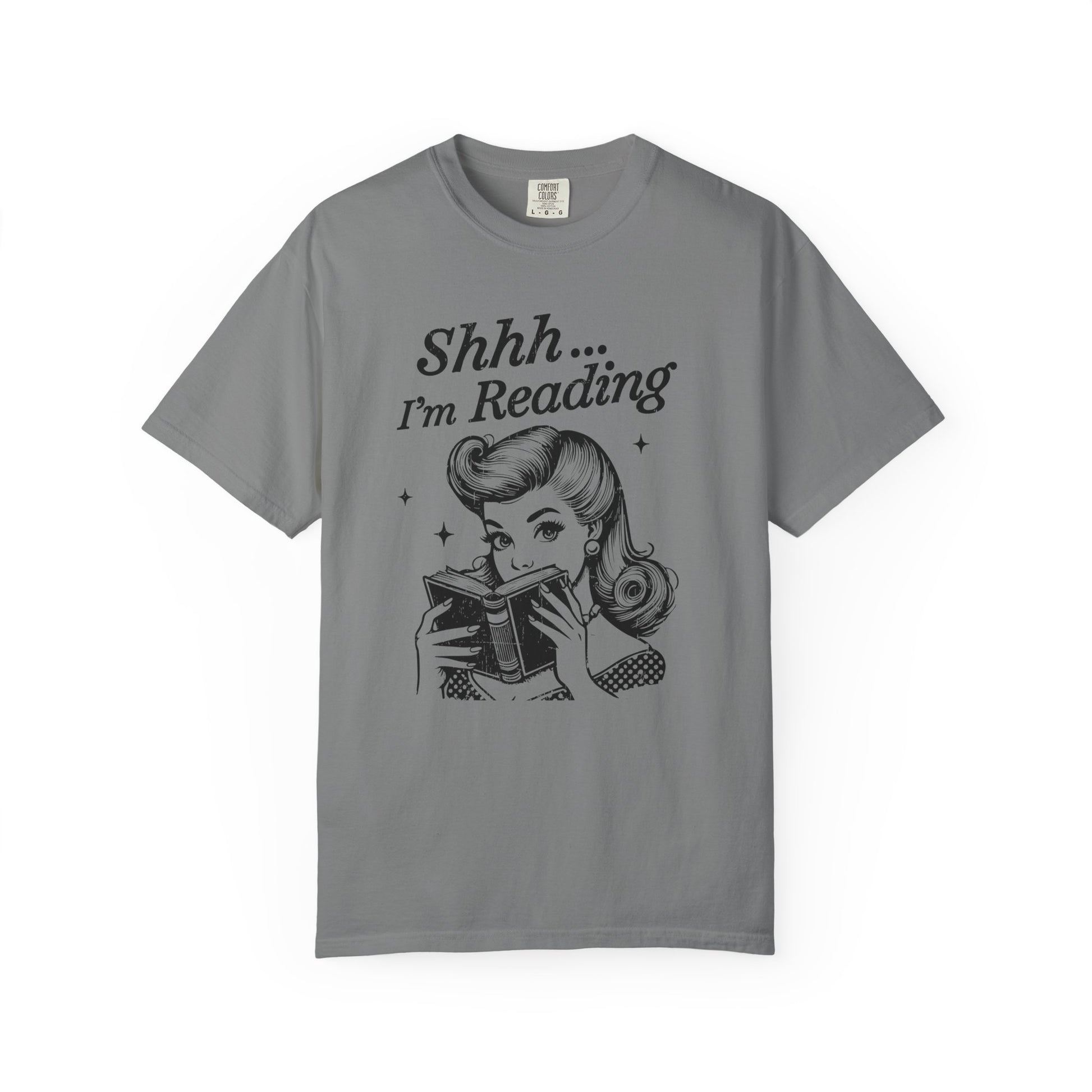 Shh I'm reading Comfort Colors® Unisex T-shirt, Book Lover Tee - PopCultureByDesign36