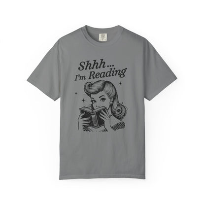 Shh I'm reading Comfort Colors® Unisex T-shirt, Book Lover Tee - PopCultureByDesign36