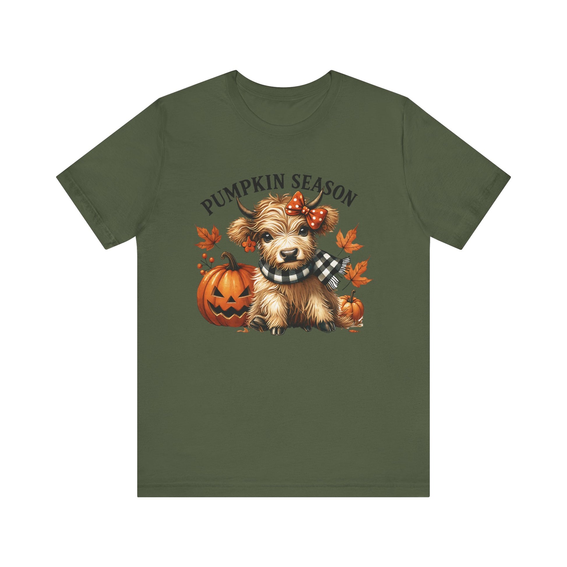 Pumpkin season, cute highland cow, baby cow shirt, Cute Cow shirt - PopCultureByDesign36
