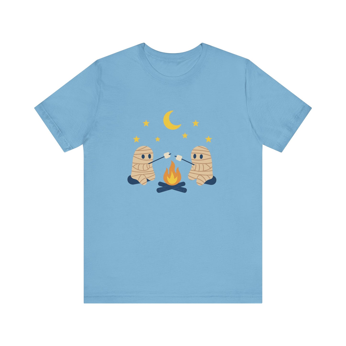 Camping Mummy Tee, Halloween Shirt, Spooky Camping Top - PopCultureByDesign36