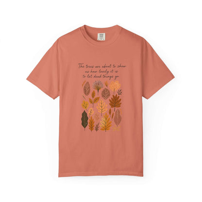 Boho Poem Fall Leaves T-shirt, Fall Shirt, Unisex Fall Top