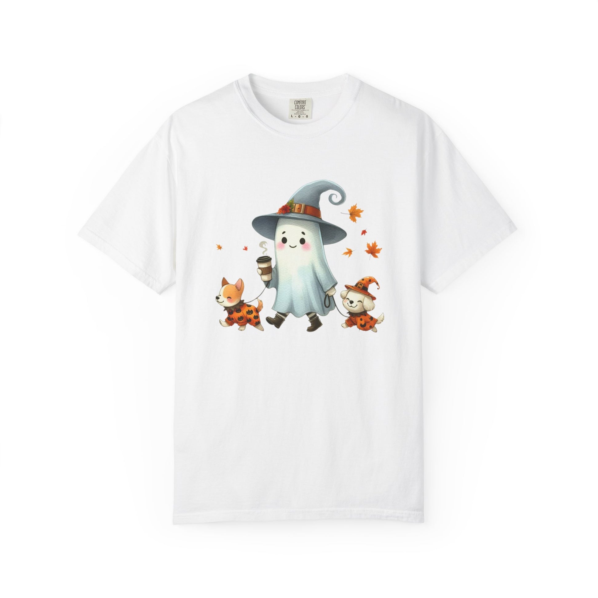 Cute ghost walking dogs shirt, cute fall shirt, ghost and dogs shirt - PopCultureByDesign36