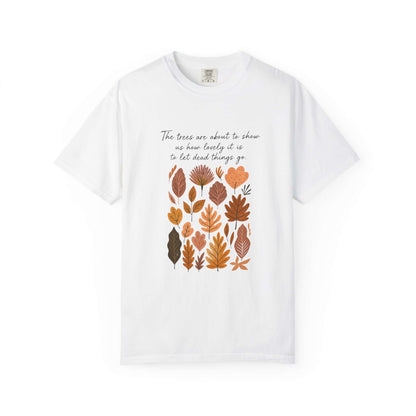 Boho Poem Fall Leaves T-shirt, Fall Shirt, Unisex Fall Top