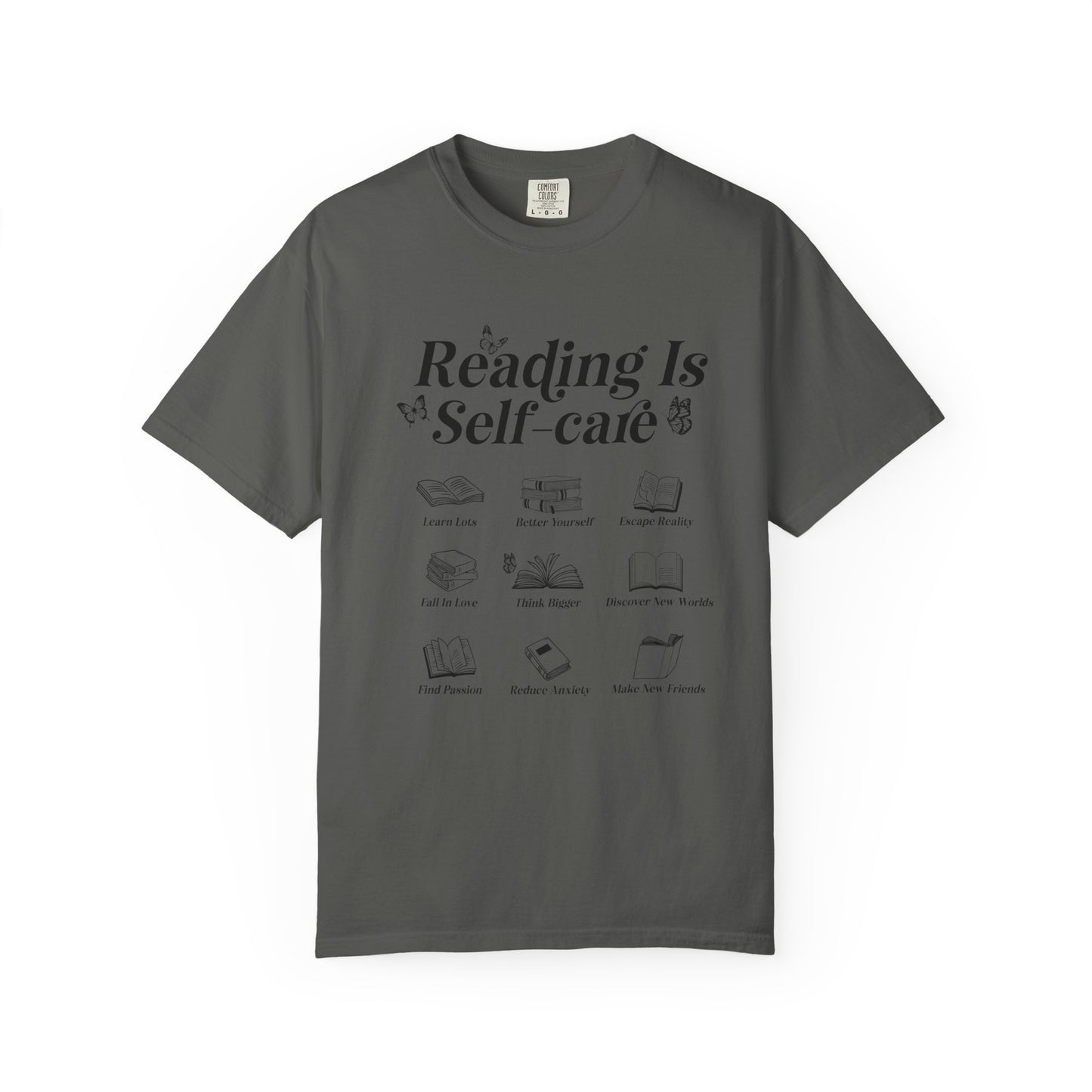 Book Lover Tee, Relaxation Vibes Shirt, Mindfulness Gift, Cozy Reading Top - PopCultureByDesign36