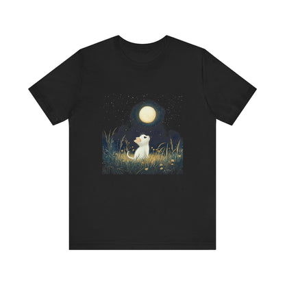 Retro Kitten Moon Tee Shirt, Cat Lover Gift, Moon Cat Top, Vintage Cat Shirt - PopCultureByDesign36