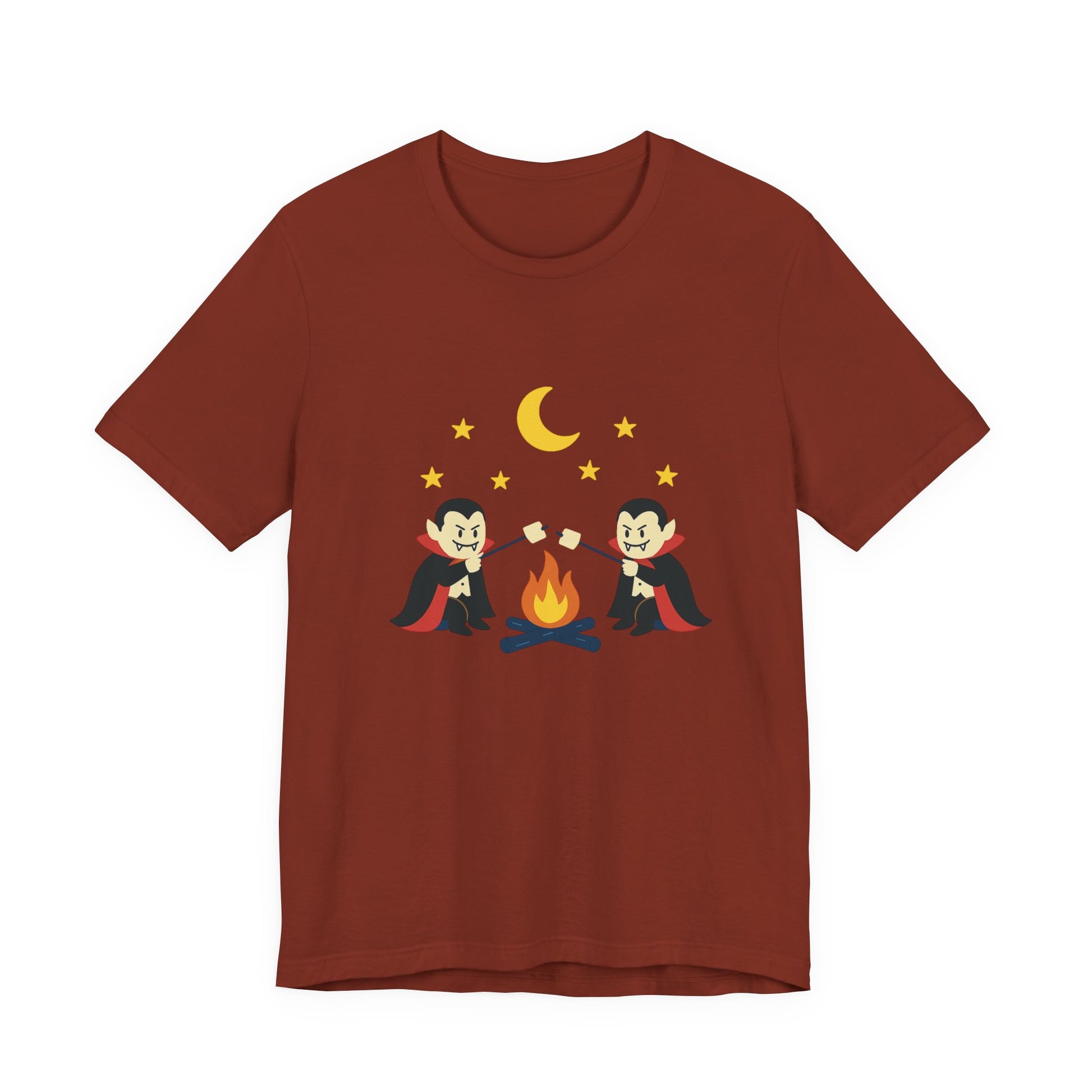 Camping Dracula Tee, Halloween Shirt, Spooky Camping Top - PopCultureByDesign36