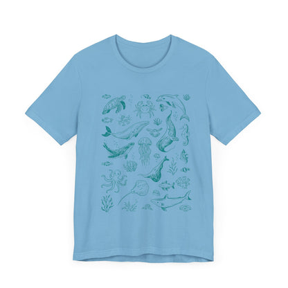 Vintage Ocean Tattoo Style T-Shirt, Retro Ocean Shirt, Ocean Shirt For Men - PopCultureByDesign36