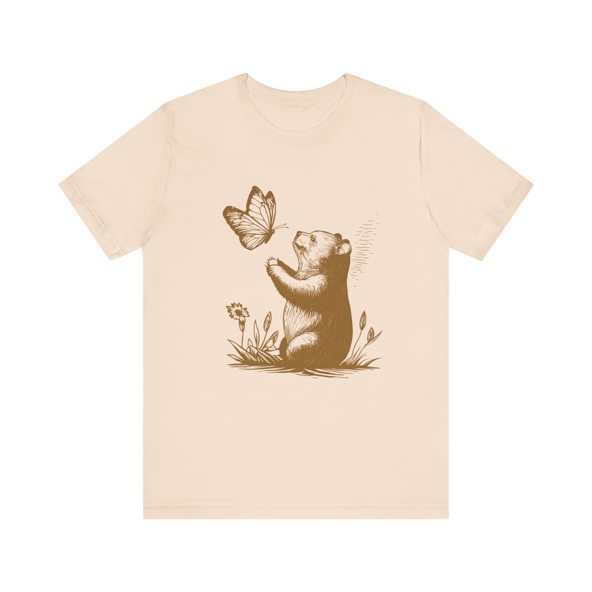 Bear Butterfly Shirt,Vintage Retro Bear Shirt, Cute Butterfly Tshirt - PopCultureByDesign36