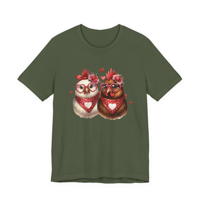 Valentines Day Farm Chickens Shirt, Valentine Farm Shirt, Chicken Shirt - PopCultureByDesign36