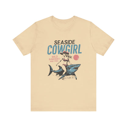 Seaside cowgirl retro summer Shirt, Western beach Shirt, Wild sunkissed Shirt - PopCultureByDesign36