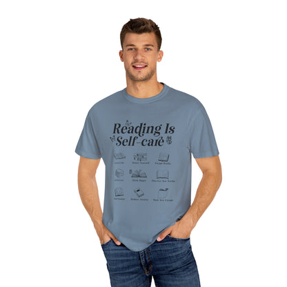 Book Lover Tee, Relaxation Vibes Shirt, Mindfulness Gift, Cozy Reading Top - PopCultureByDesign36