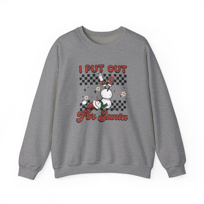 I Put Out For Santa Sweatshirt, Funny Christmas Sweatshirt, Funny Santa Sweatshirt - PopCultureByDesign36
