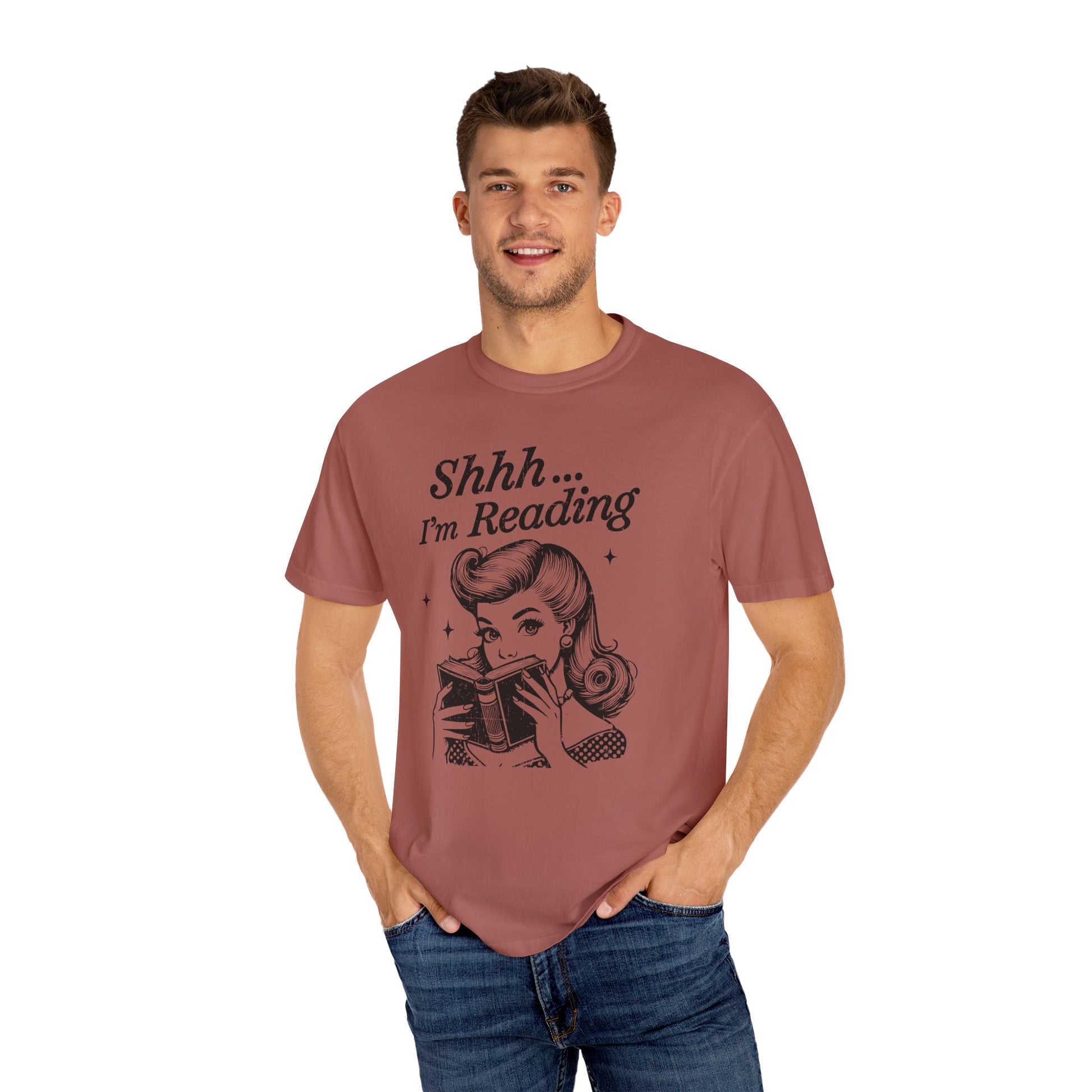Shh I'm reading Comfort Colors® Unisex T-shirt, Book Lover Tee - PopCultureByDesign36