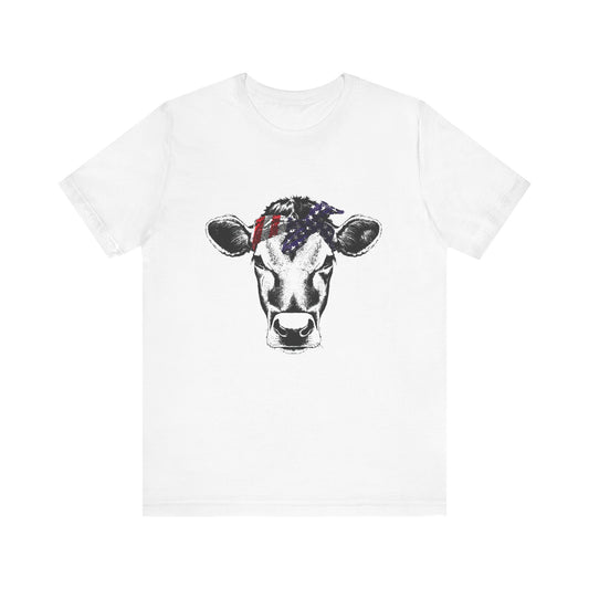 Highland Cow shirt, American Flag Shirt, Funny Cow Shirt, Independence Day - PopCultureByDesign36