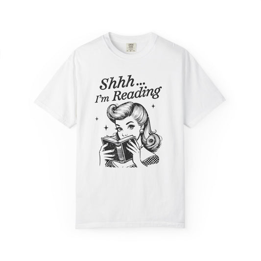 Shh I'm reading Comfort Colors® Unisex T-shirt, Book Lover Tee - PopCultureByDesign36