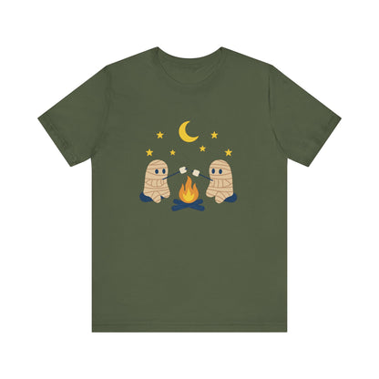 Camping Mummy Tee, Halloween Shirt, Spooky Camping Top - PopCultureByDesign36