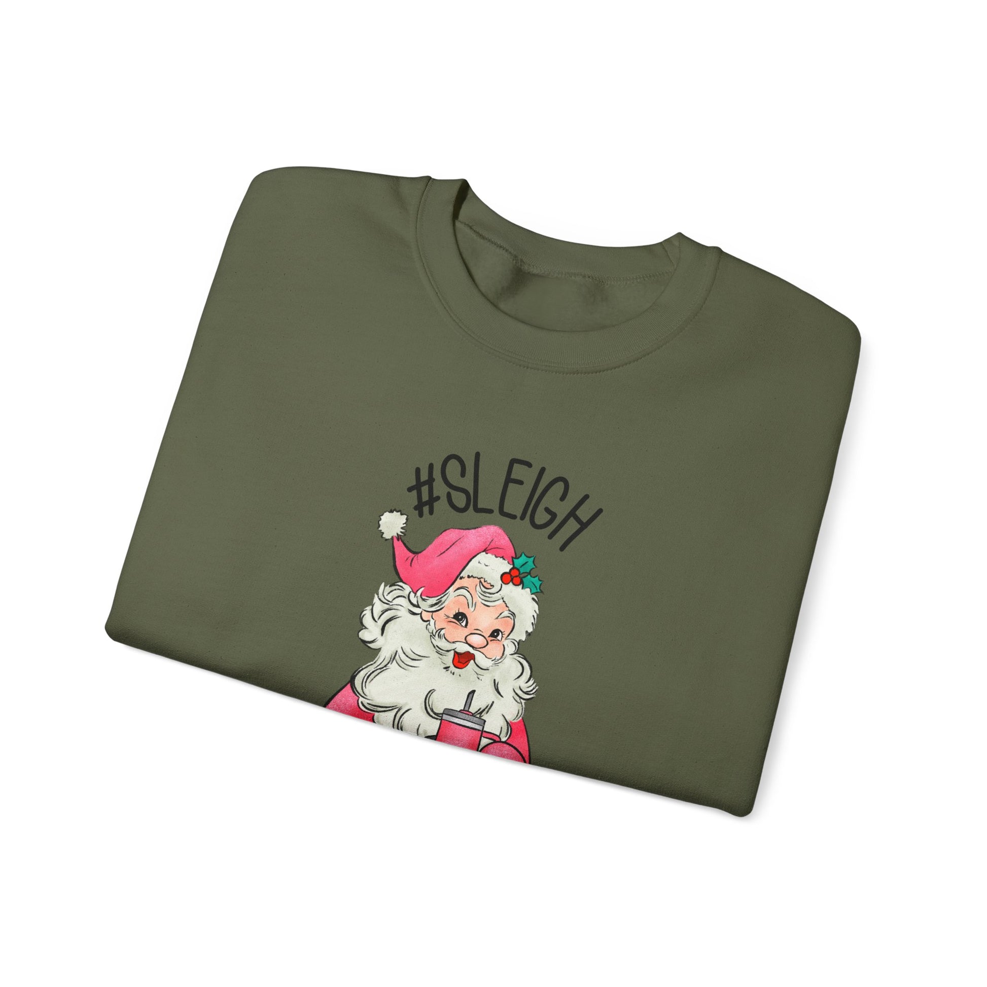 Sleigh santa, Retro Santa Sweater,Vintage Santa Christmas Sweatshirt - PopCultureByDesign36