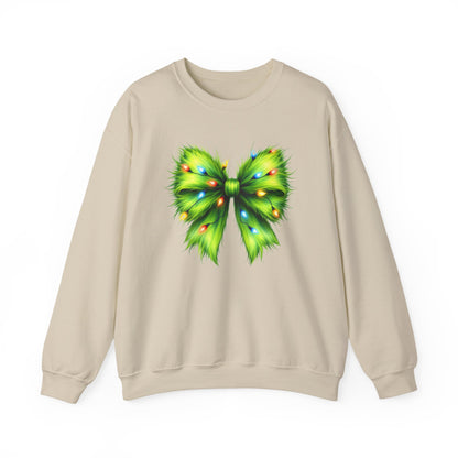 Christmas Bow Sweatshirt, Funny Holiday Sweatshirt, Coquette Christmas Bow - PopCultureByDesign36
