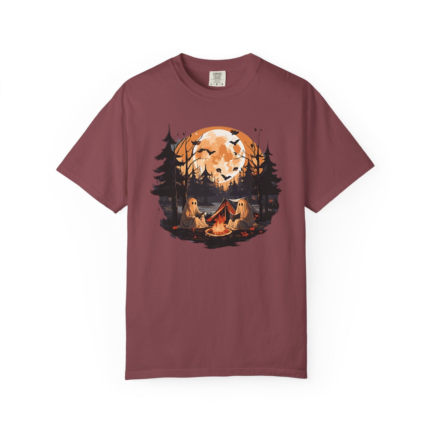 Cute Ghost Shirt, ghost reading Shirt, Cute campfire ghost - PopCultureByDesign36