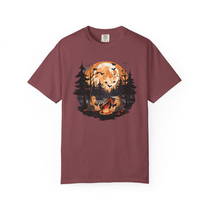 Cute Ghost Shirt, ghost reading Shirt, Cute campfire ghost - PopCultureByDesign36