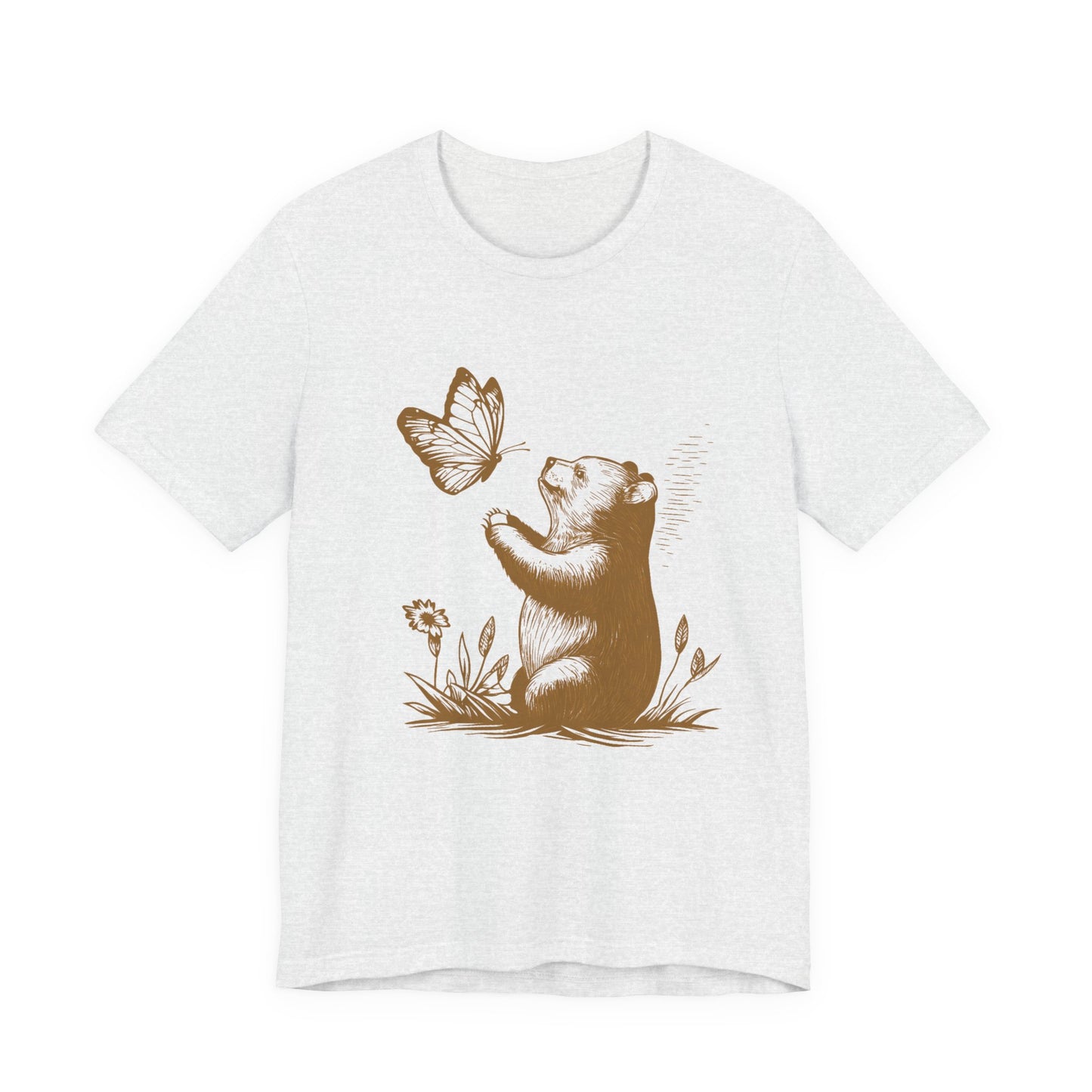 Bear Butterfly Shirt,Vintage Retro Bear Shirt, Cute Butterfly Tshirt - PopCultureByDesign36