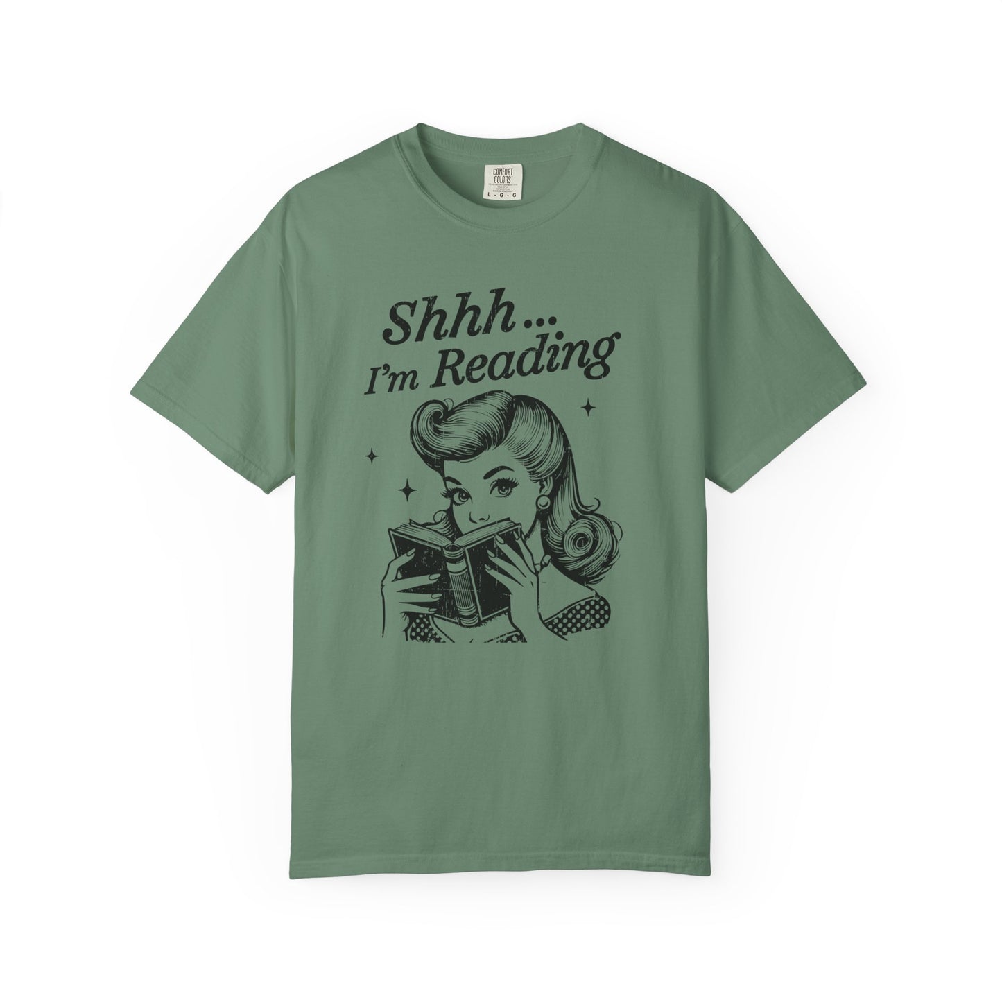 Shh I'm reading Comfort Colors® Unisex T-shirt, Book Lover Tee - PopCultureByDesign36