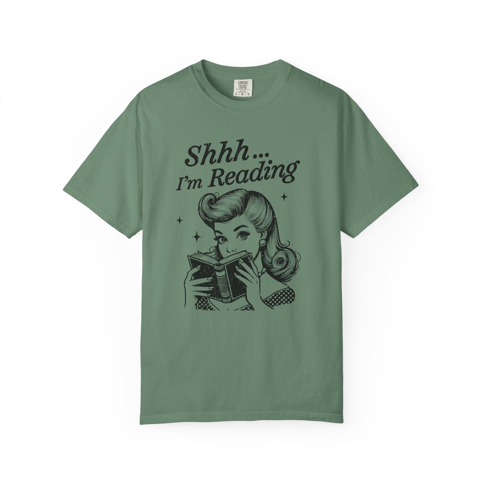 Shh I'm reading Comfort Colors® Unisex T-shirt, Book Lover Tee - PopCultureByDesign36
