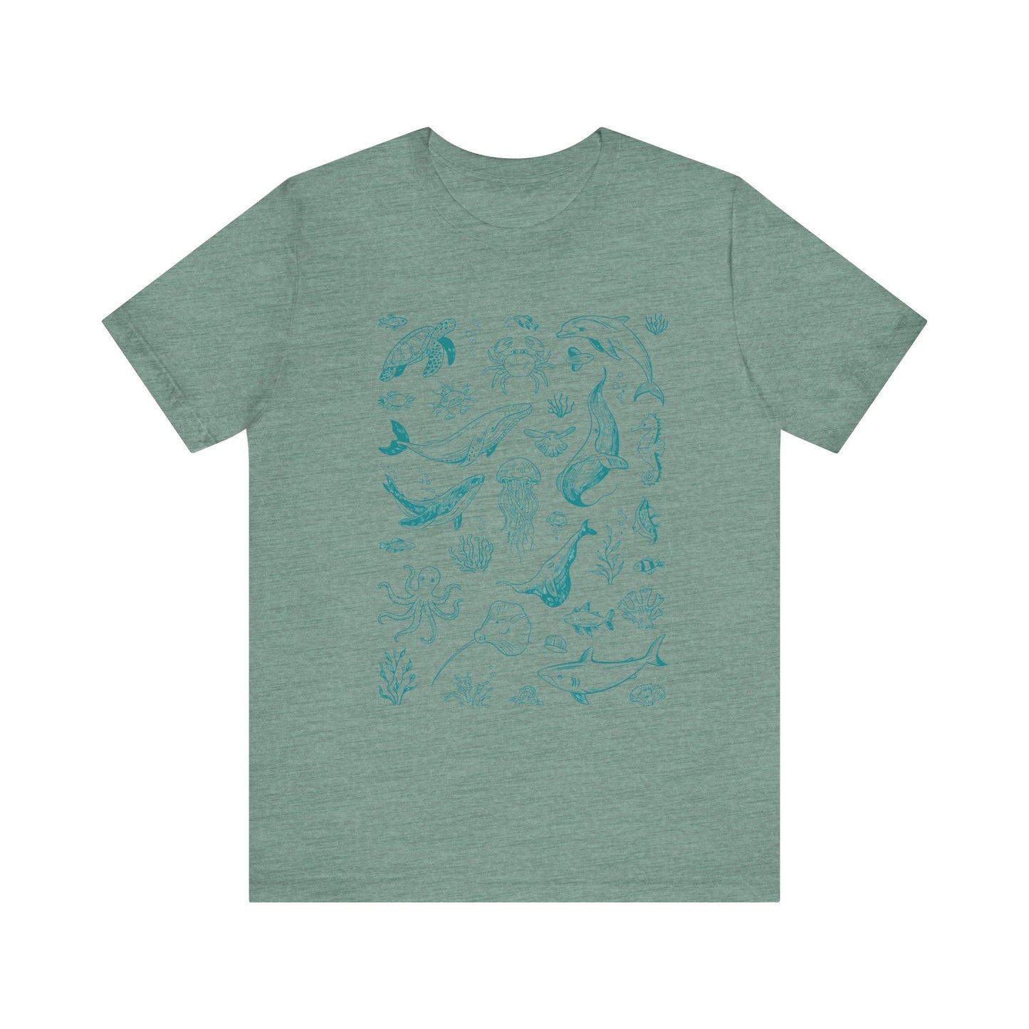 Vintage Ocean Tattoo Style T-Shirt, Retro Ocean Shirt, Ocean Shirt For Men - PopCultureByDesign36
