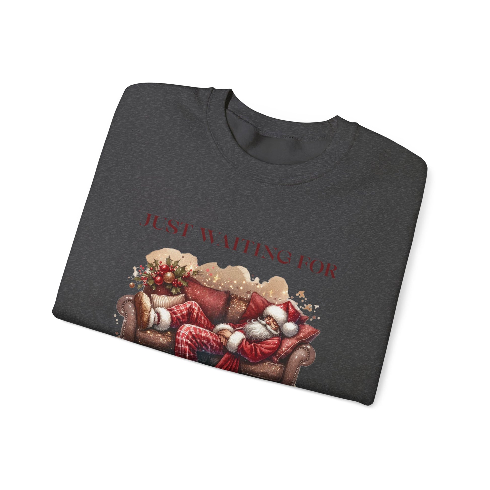 Just Waiting For Christmas Sweatshirt,Santa Clause Shirt ,Funny Christmas Shirt - PopCultureByDesign36