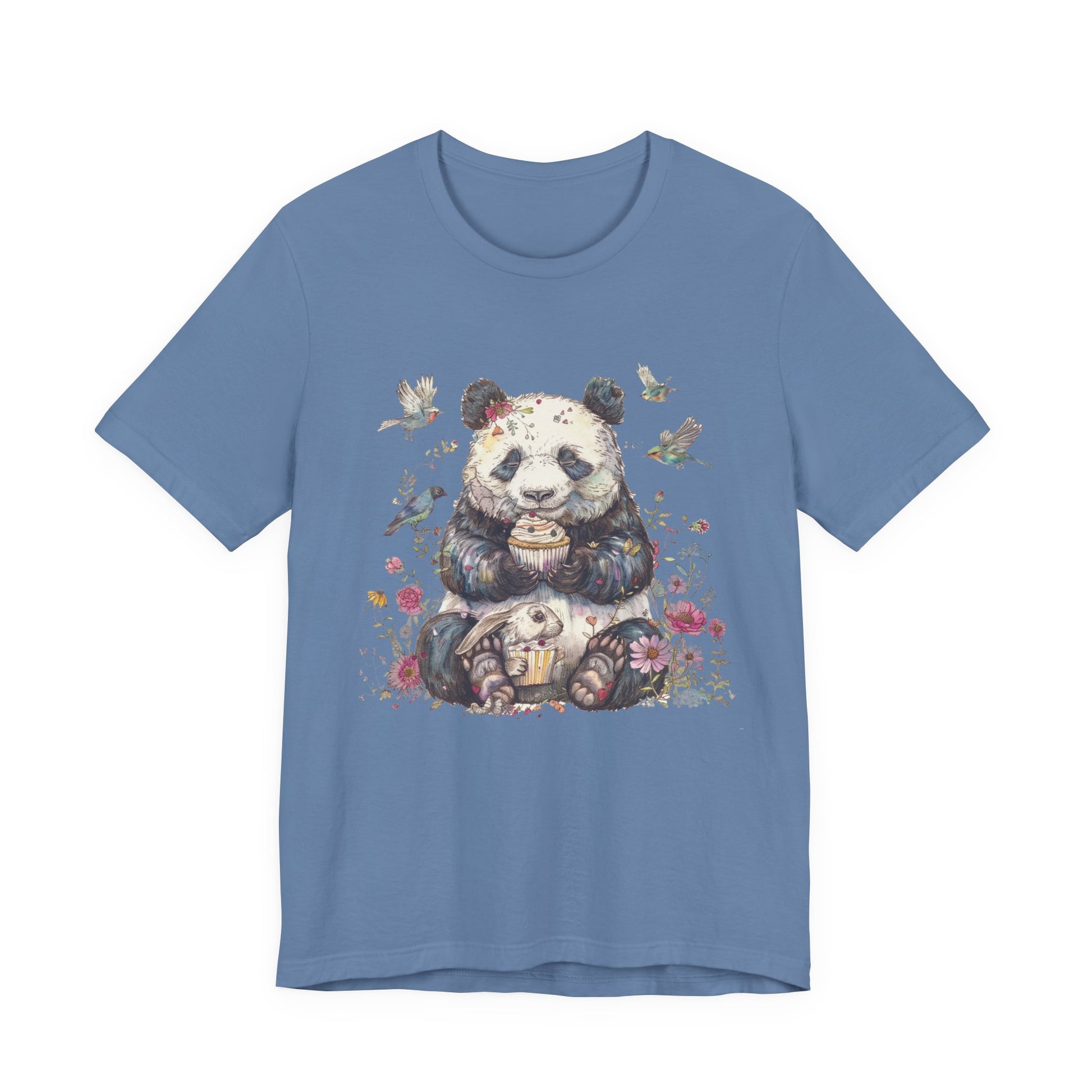 Cute Panda Eating Cupcake Shirt, Panda Tshirt Girls, Panda Lover Shirt - PopCultureByDesign36