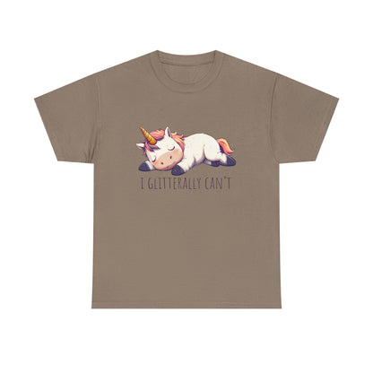 I glitterly can't, cute unicorn shirt, lazy unicorn shirt, funny unicorn shirt - PopCultureByDesign36