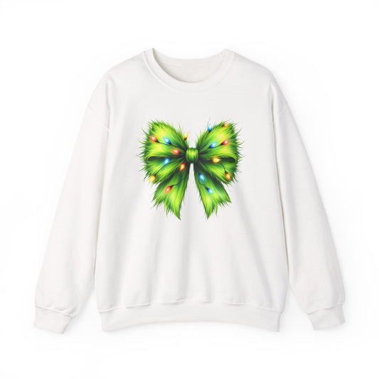 Christmas Bow Sweatshirt, Funny Holiday Sweatshirt, Coquette Christmas Bow - PopCultureByDesign36