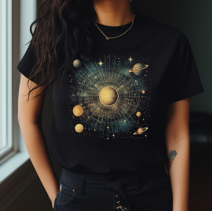 Space Galaxy T-Shirt, Solar System Tee, Astronomy Shirt - PopCultureByDesign36