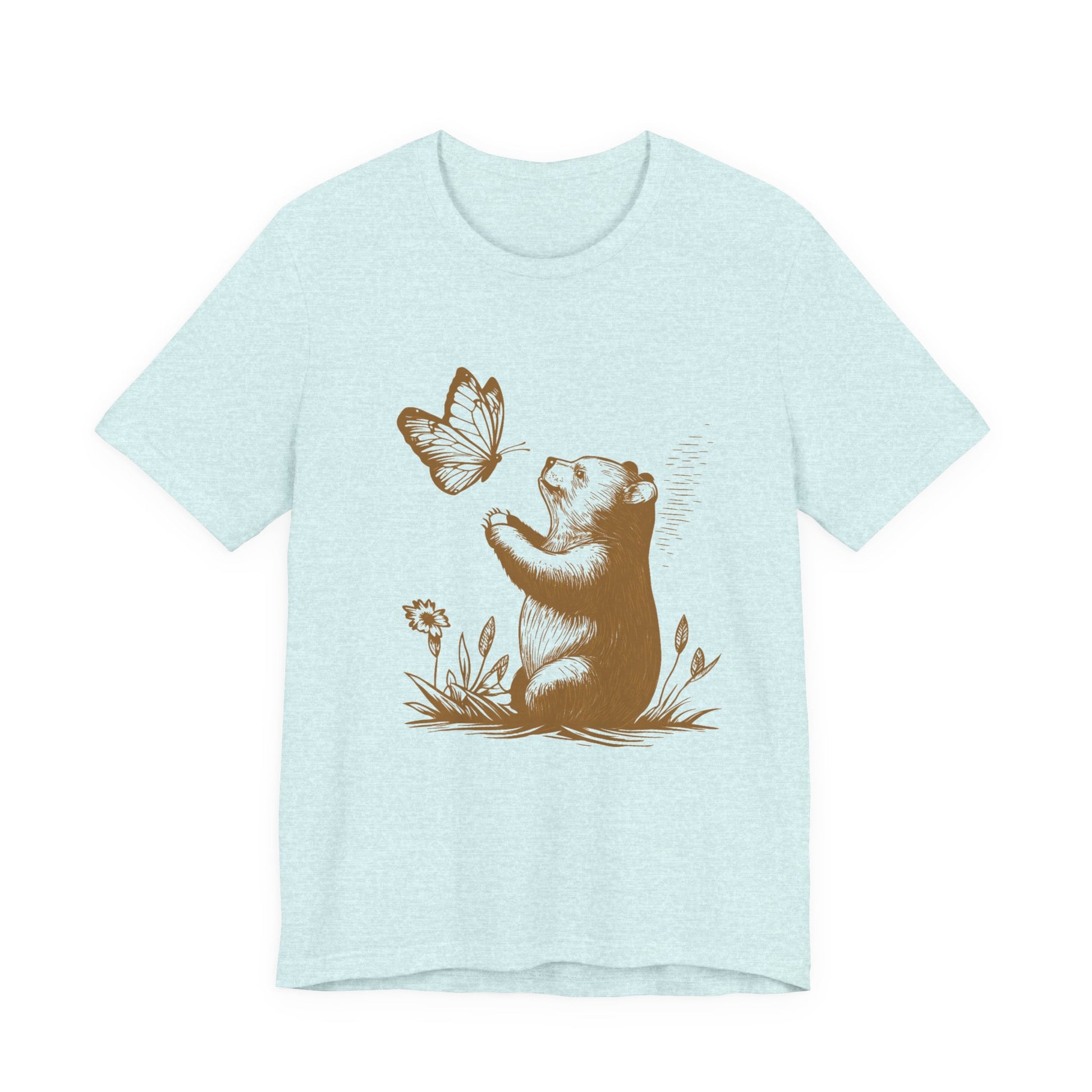 Bear Butterfly Shirt,Vintage Retro Bear Shirt, Cute Butterfly Tshirt - PopCultureByDesign36