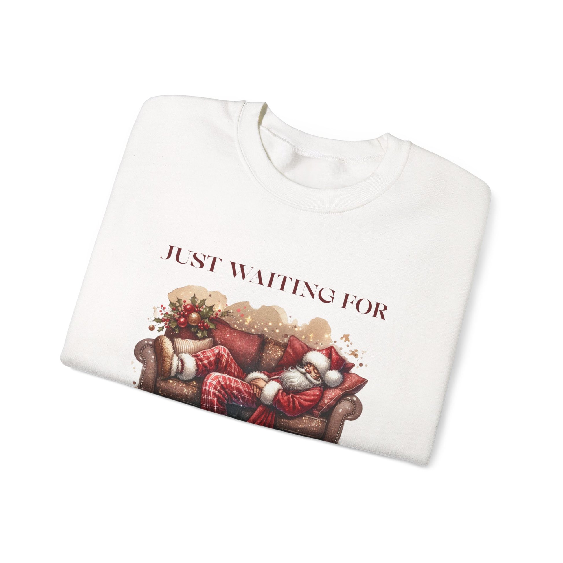 Just Waiting For Christmas Sweatshirt,Santa Clause Shirt ,Funny Christmas Shirt - PopCultureByDesign36